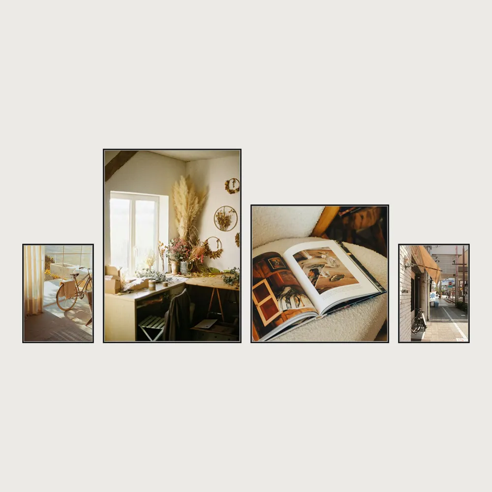111029 P1 Bottom Aligned Magnetic Gallery Wall Frames 4 Frames P1 bottom aligned magnetic gallery wall frames 4 frames