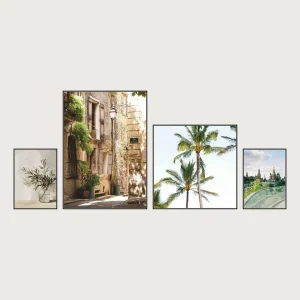 P2 bottom aligned magnetic gallery wall frames 4 frames
