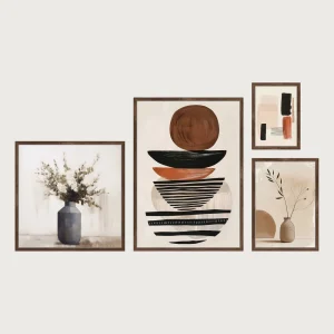 P2 bottom aligned gallery wall frames 4 frames