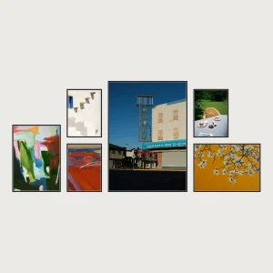 P2 bottom aligned magnetic gallery wall frames 6 frames