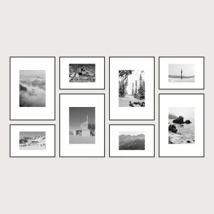 P1 outer aligned magnetic gallery wall frames 8 frames