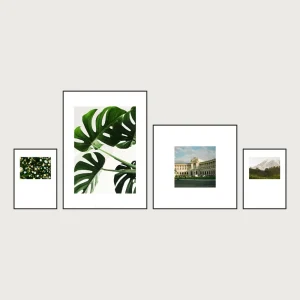 P1 bottom aligned magnetic gallery wall frames 4 frames