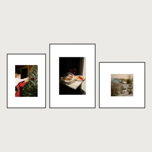 P2 bottom aligned magnetic gallery wall frames 3 frames