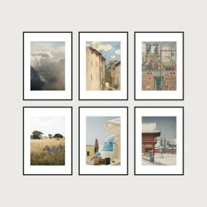P1 grid magnetic gallery wall frames 6 frames