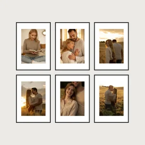 P2 grid magnetic gallery wall frames 6 frames