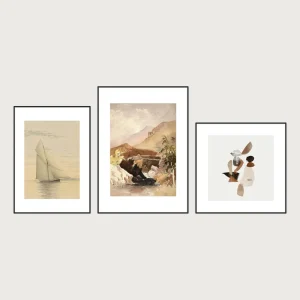 P1 bottom aligned magnetic gallery wall frames 3 frames