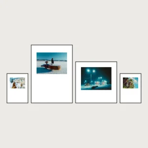 P1 bottom aligned magnetic gallery wall frames 4 frames