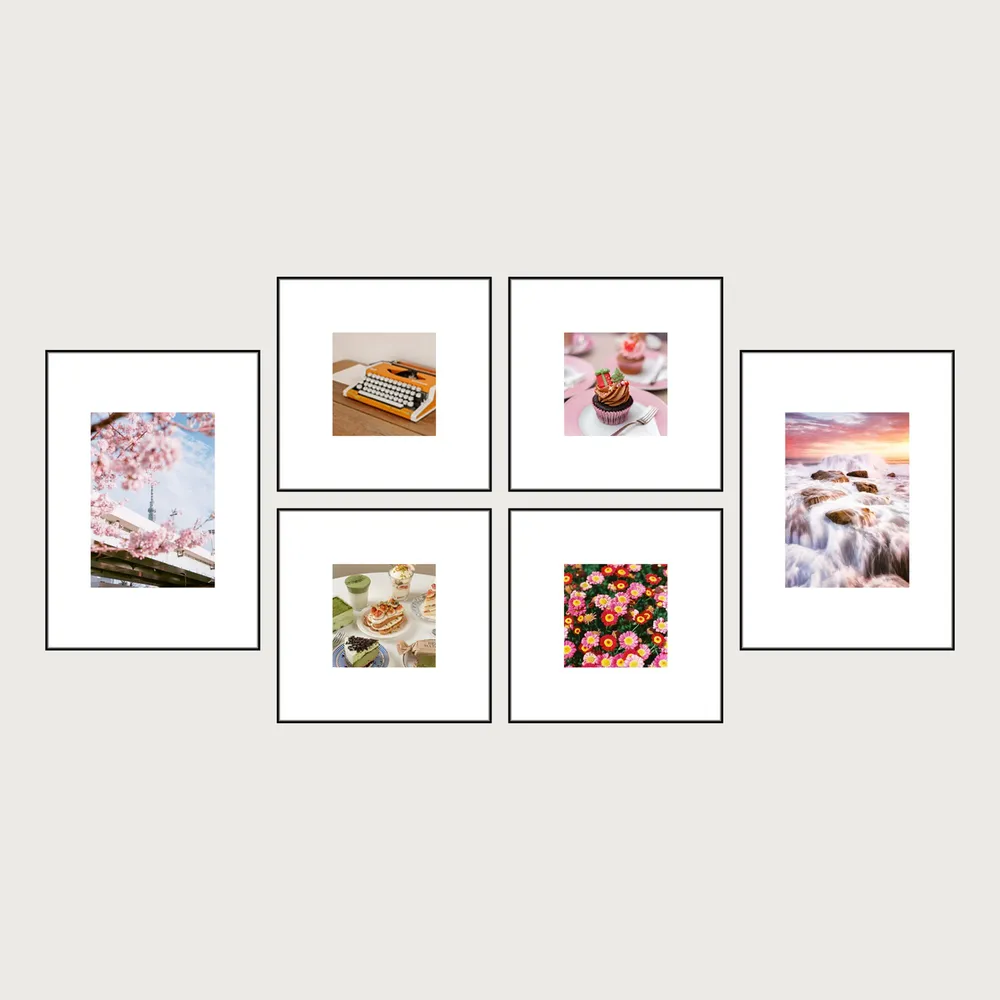 112634 P1 Symmetrical Magnetic Gallery Wall Frames 6 Frames P1 symmetrical magnetic gallery wall frames 6 frames