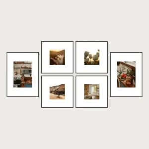 P2 symmetrical magnetic gallery wall frames 6 frames