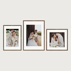 P1 bottom aligned gallery wall frames 3 frames