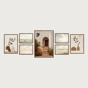 P2 symmetrical gallery wall frames 7 frames