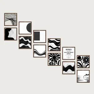 P2 staircase gallery wall frames 12 frames