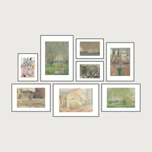 P1 center aligned magnetic gallery wall frames 8 frames