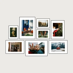 P2 center aligned magnetic gallery wall frames 8 frames