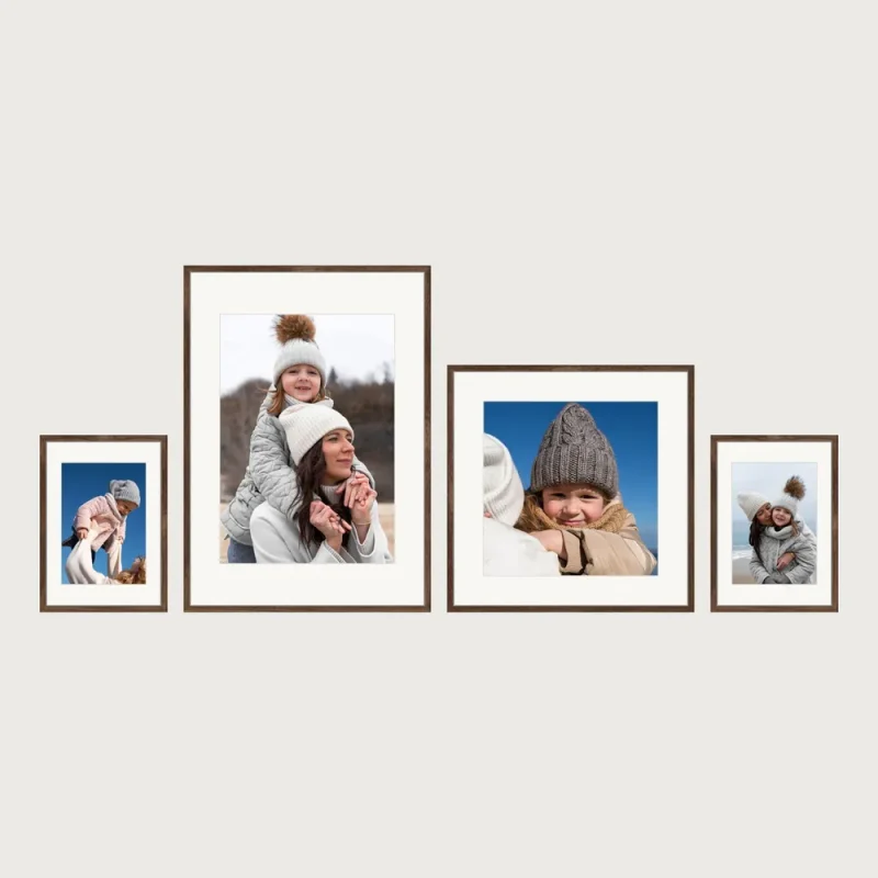 P2 bottom aligned gallery wall frames 4 frames