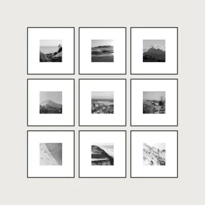 P1 grid magnetic gallery wall frames 9 frames