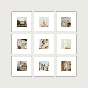 P2 grid magnetic gallery wall frames 9 frames