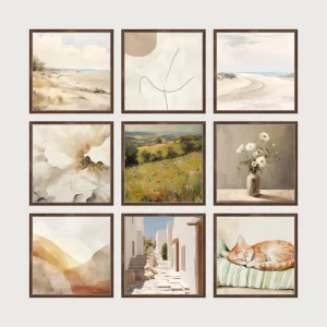 P2 grid gallery wall frames 9 frames