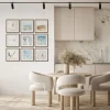 P3 grid gallery wall frames 9 frames