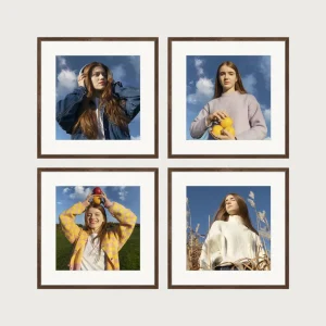 P1 grid gallery wall frames 4 frames