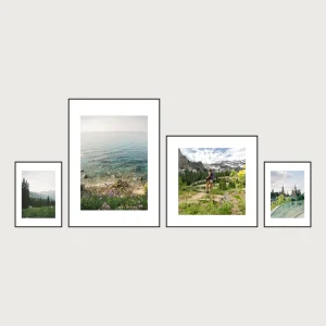 P2 bottom aligned magnetic gallery wall frames 4 frames