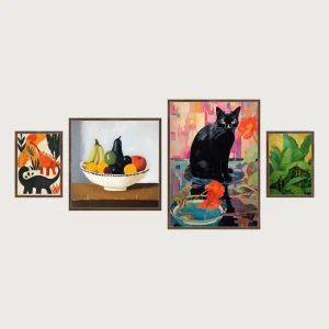 P1 center aligned gallery wall frames 4 frames