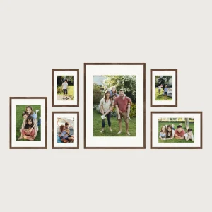P2 bottom aligned gallery wall frames 6 frames