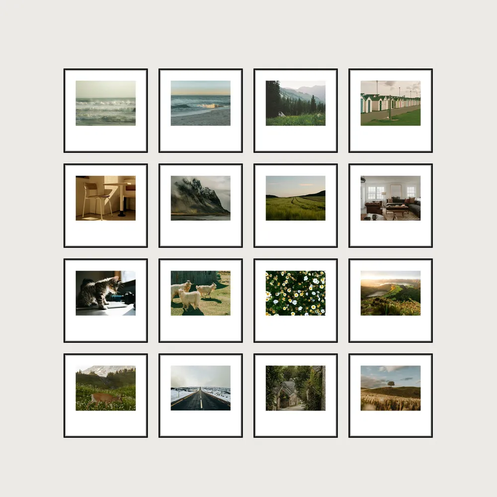 116341 P1 Grid Magnetic Gallery Wall Frames 16 Frames P1 grid magnetic gallery wall frames 16 frames