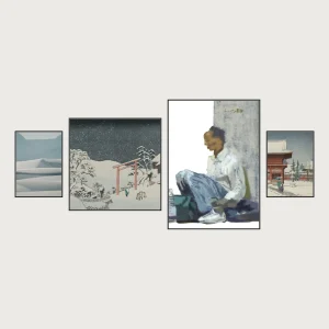 P1 center aligned magnetic gallery wall frames 4 frames