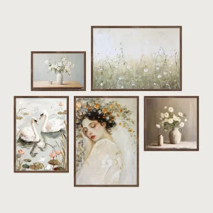 P1 center aligned gallery wall frames 5 frames