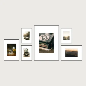 P1 bottom aligned magnetic gallery wall frames 6 frames