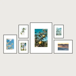 P2 bottom aligned magnetic gallery wall frames 6 frames