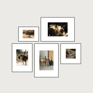 P1 center aligned magnetic gallery wall frames 5 frames