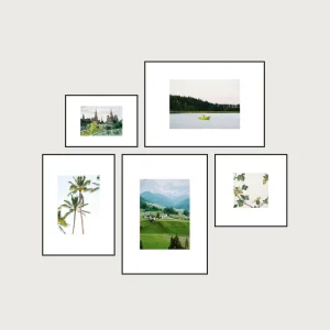 P2 center aligned magnetic gallery wall frames 5 frames