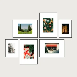 P1 center aligned magnetic gallery wall frames 6 frames