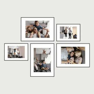 P2 center aligned magnetic gallery wall frames 5 frames