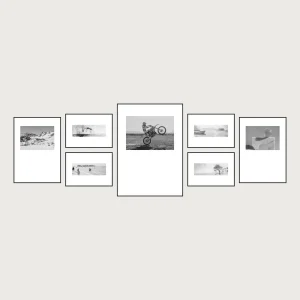 P1 symmetrical magnetic gallery wall frames 7 frames
