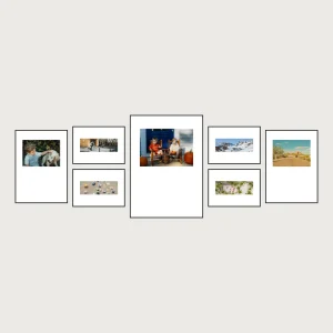 P2 symmetrical magnetic gallery wall frames 7 frames