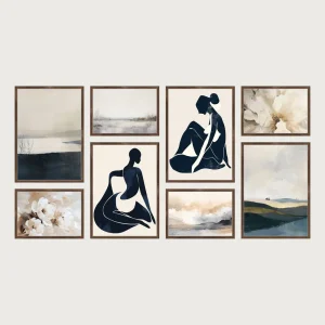 P1 outer aligned gallery wall frames 8 frames