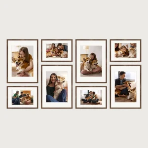 P2 outer aligned gallery wall frames 8 frames