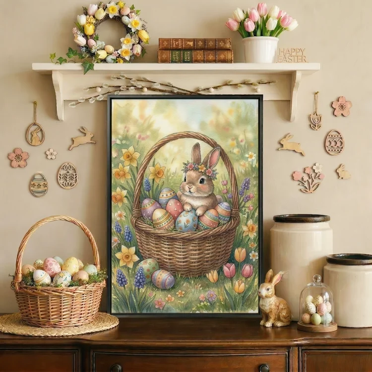 Easter bunny magnetic photo frame.